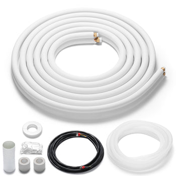 TURBRO Mini Split Line Set, Thickened Copper Line for Mini Split or Heat Pump and HVAC with Fittings,view 1