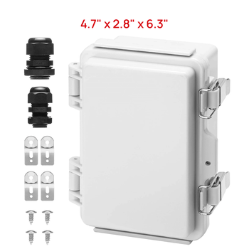 Outdoor Electrical Waterproof Junction Box, Grey Cover,view 1