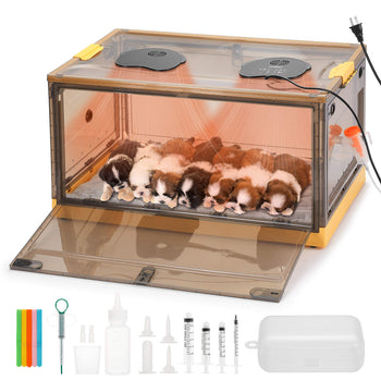 TURBRO 157 L Pet Incubator for Puppies and Kittens, Temperature and Humidity Control with Thermostat, Ventilation System, 2 LED Panels, 3 Fan Speeds, All Accessories Included ,view 2