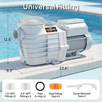 FlowSense Variable Speed Pool Pump, In/Above-Ground ,view 2