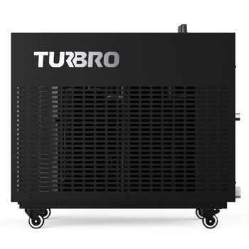 Black Ice Bath Water Chiller with 'TURBRO' branding on a white background ,view 2