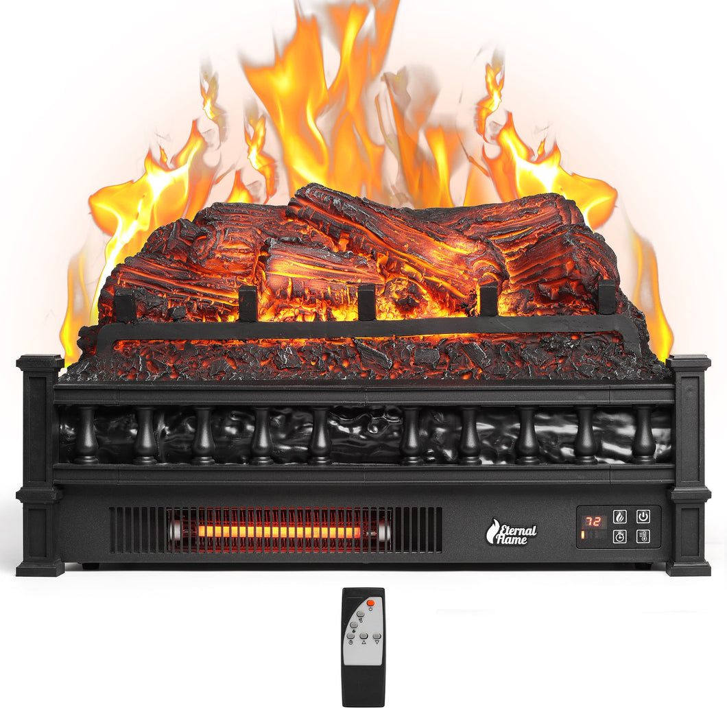 TURBRO Eternal Flame EF23-PB Electric Fireplace Logs, 23