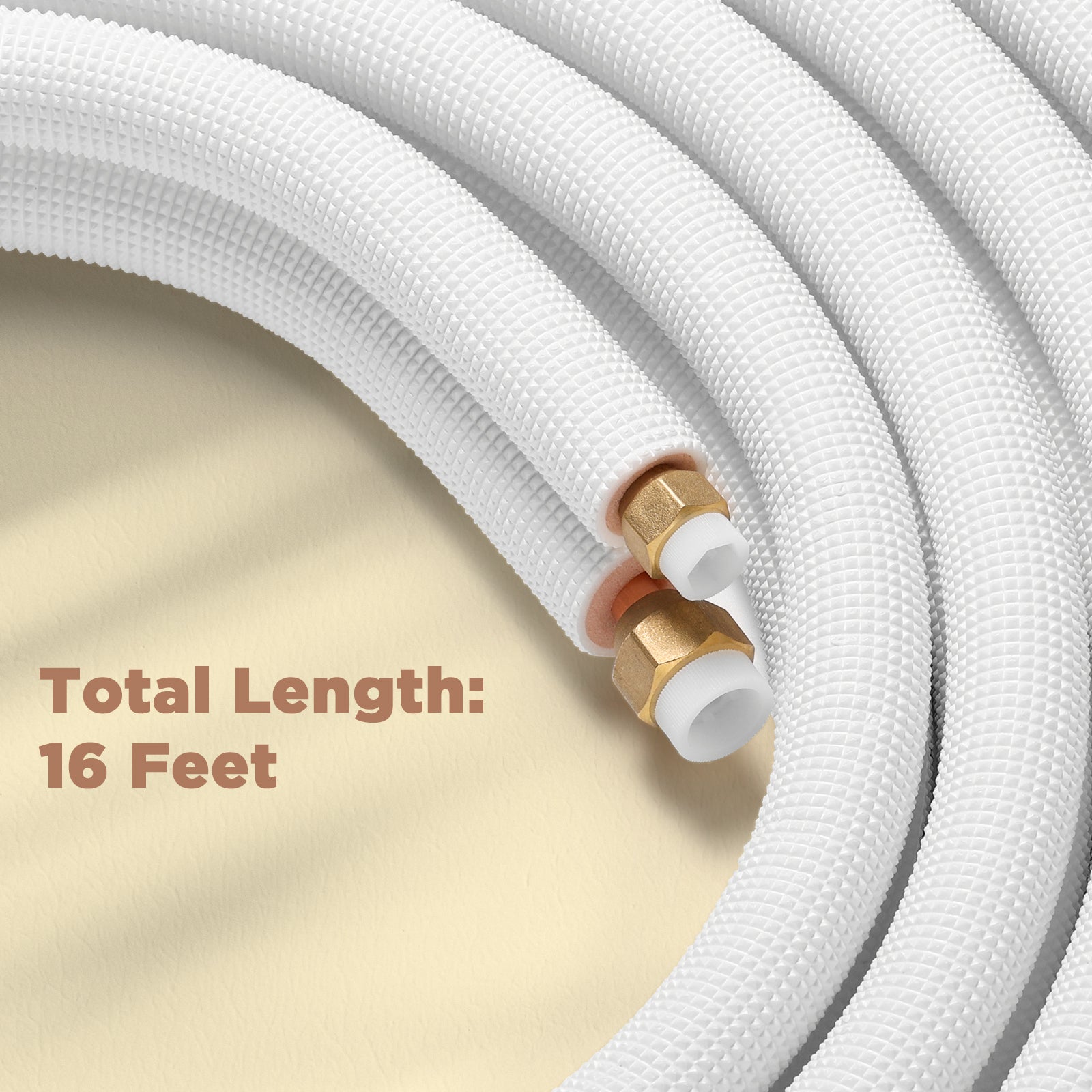 TURBRO Mini Split Line Set, Thickened Copper Line for Mini Split or Heat Pump and HVAC with Fittings