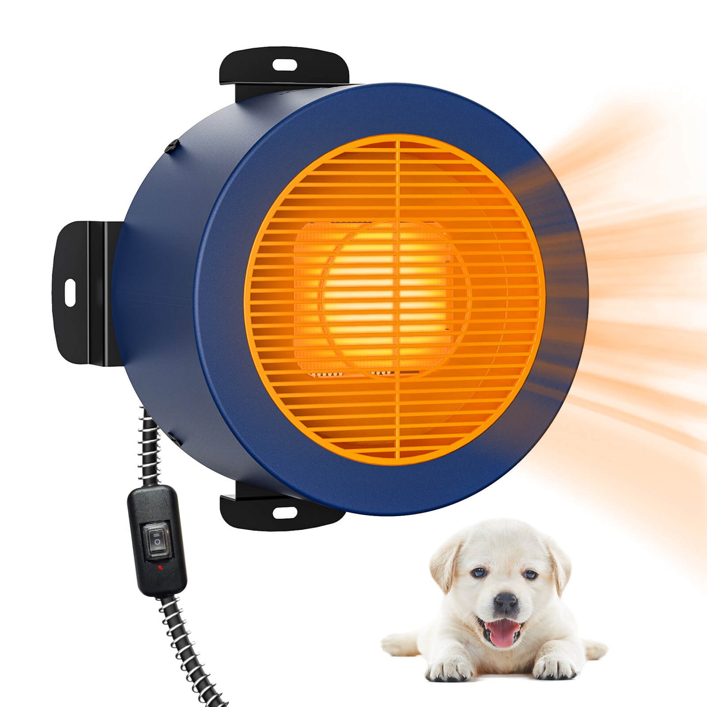 TURBRO Neighborhood Dog House Heater 400W, Wall Mount, 10ft Anti Bite Cord, Waterproof Control, Overheat Protection, Electric Warmer for Hound Kennel Cat Cage Chicken Coop Rabbit Hutch, UL Test Passed