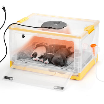 TURBRO Puppy Incubator with Heating & Fan, for Newborn Puppies and Kittens, with Multifunctional LED Control Panel, Nebulizer Accessories, Temperature and Humidity Detection, FCC Certified, 85L ,view 1