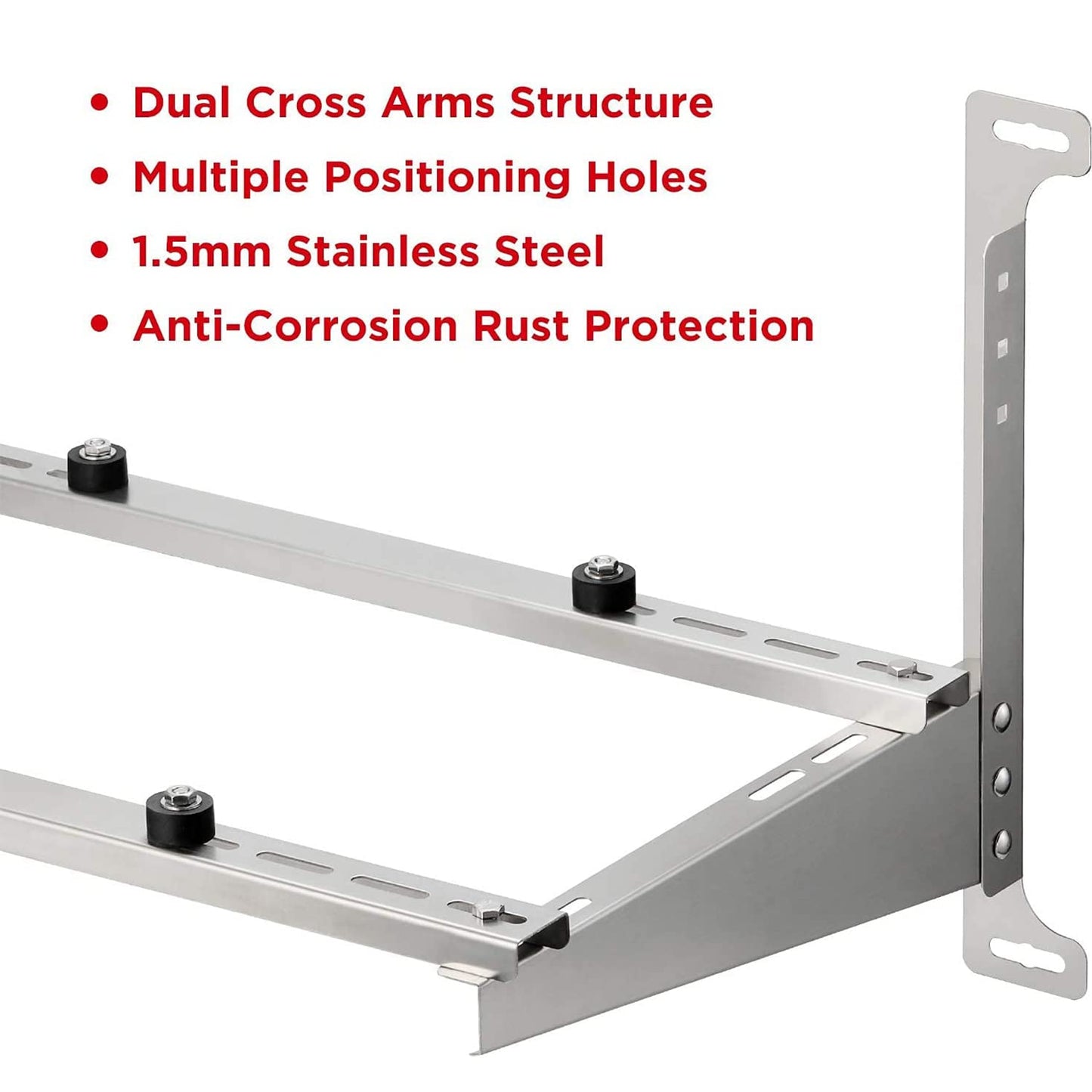 TURBRO Wall Mount Stand for Mini Split Ductless Air Conditioner Heat Pump System, Sturdy Aluminum Alloy Bracket