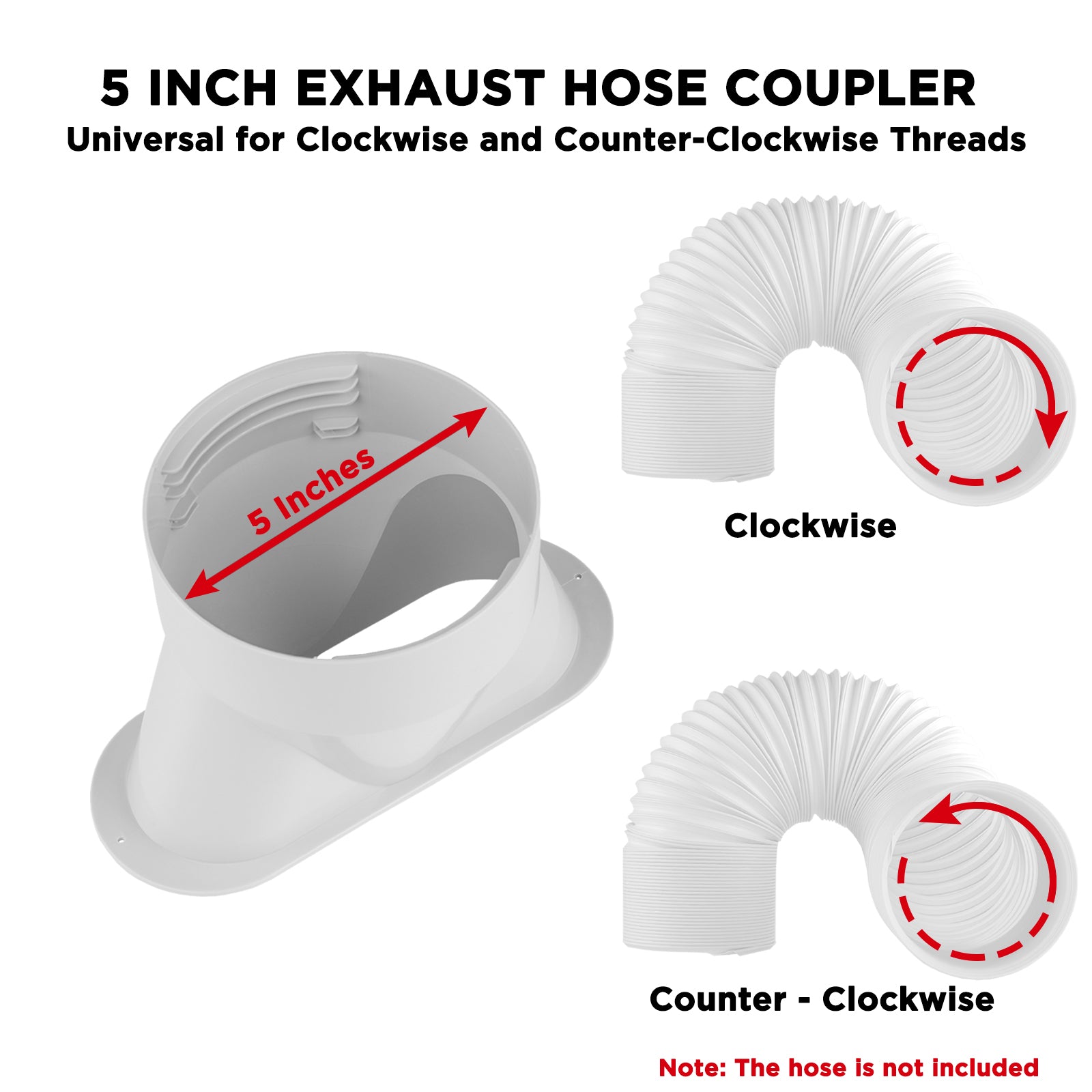 TURBRO Portable Air Conditioner Window Vent Kit, Window Slide Kit Plate for Portable Air Conditioner, Adjustable Length Portable AC Vent Kit for Exhaust Hose of 5 Inch