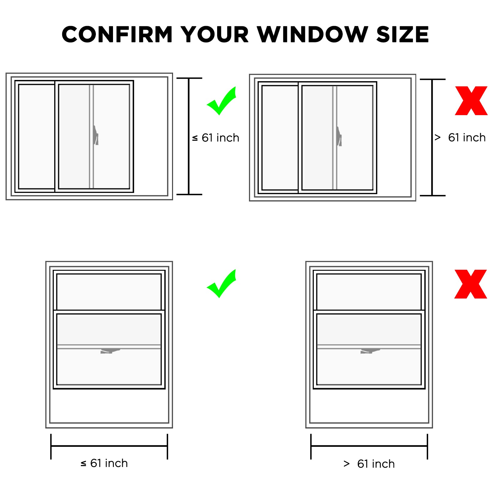 TURBRO Portable Air Conditioner Window Vent Kit, Window Slide Kit Plate for Portable Air Conditioner, Adjustable Length Portable AC Vent Kit for Exhaust Hose of 5 Inch