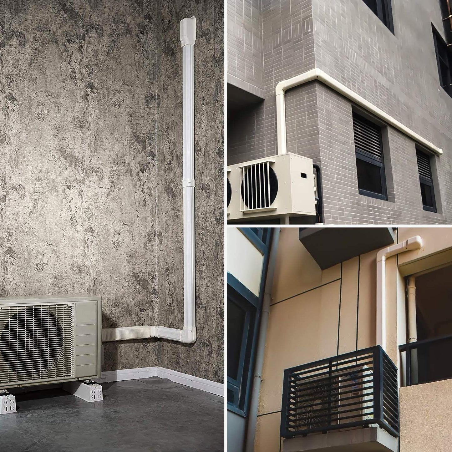 TURBRO 14 L Decorative PVC Line Cover Kit for Mini Split and Central Air Conditioners, AC Heat Pumps Systems
