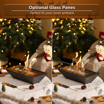 Stainless Steel Tabletop Fire Pit - Black Nickel ,view 2