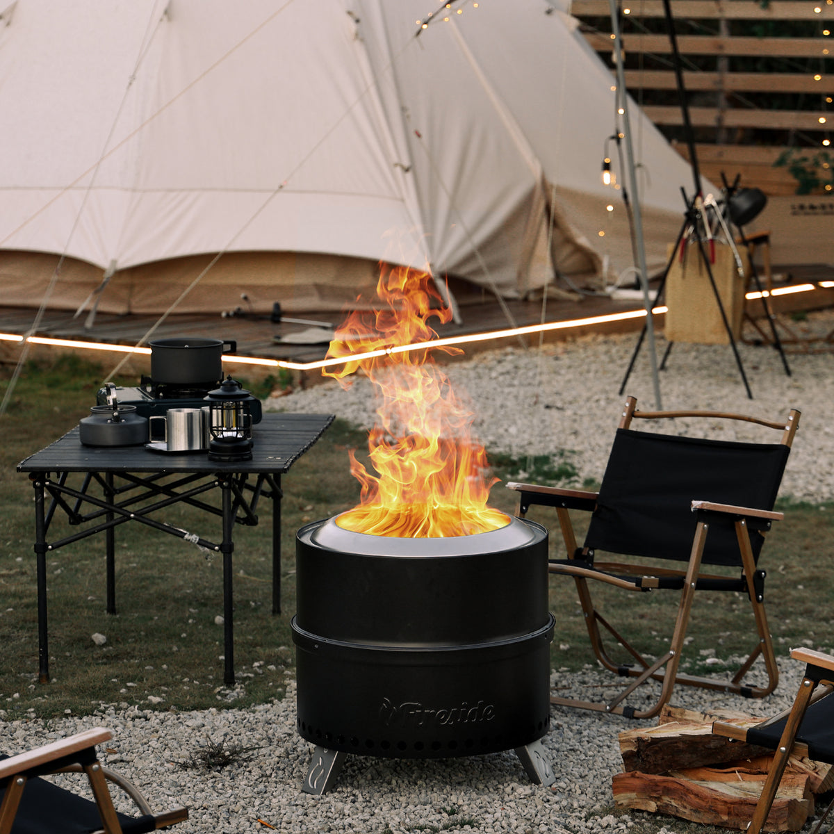 TURBRO Pluto Wood Burning Smokeless Bonfire Pit For Ourdoor Backyard