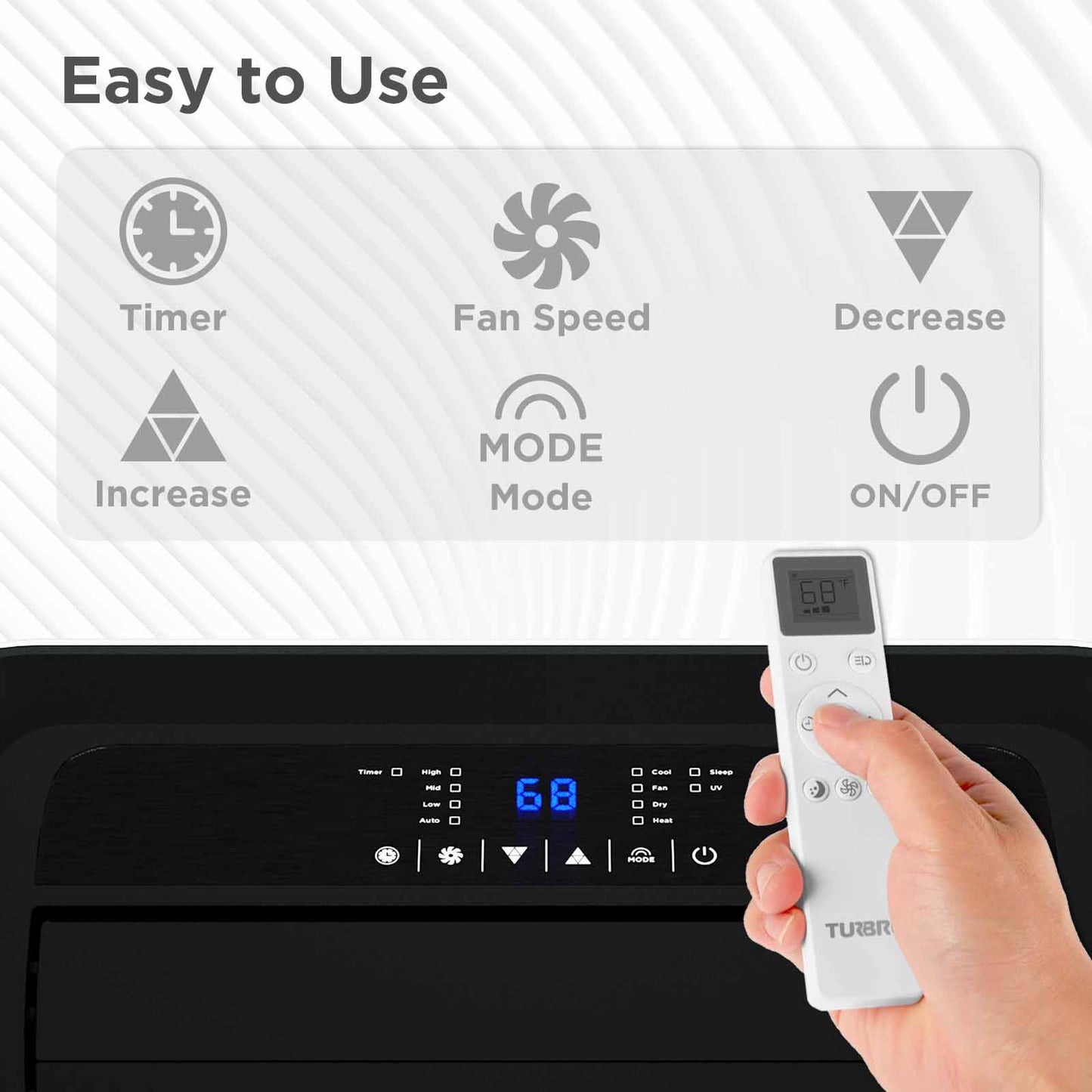 TURBRO Greenland 14,000 BTU Portable Air Conditioner & Heater (10,000 BTU 2017 New DOE)