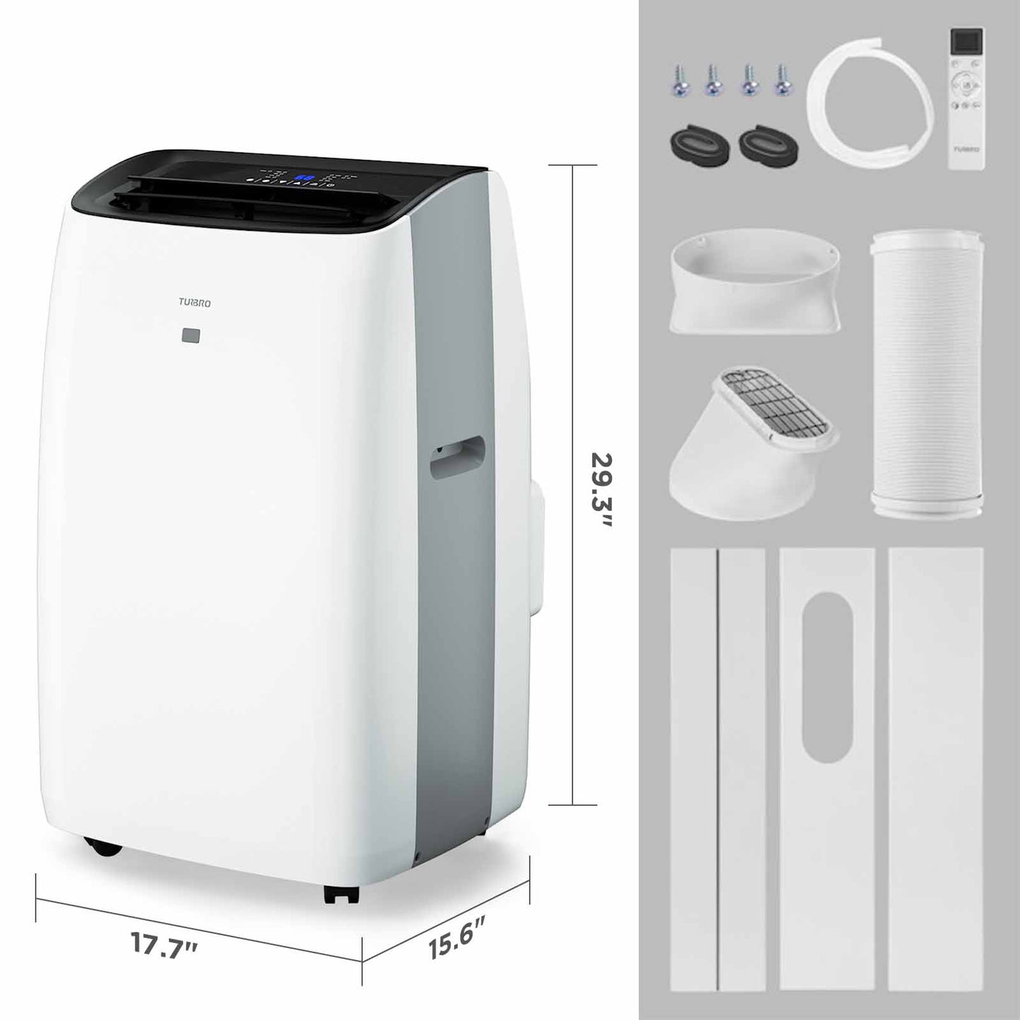 TURBRO Greenland 14,000 BTU Portable Air Conditioner & Heater (10,000 BTU 2017 New DOE)