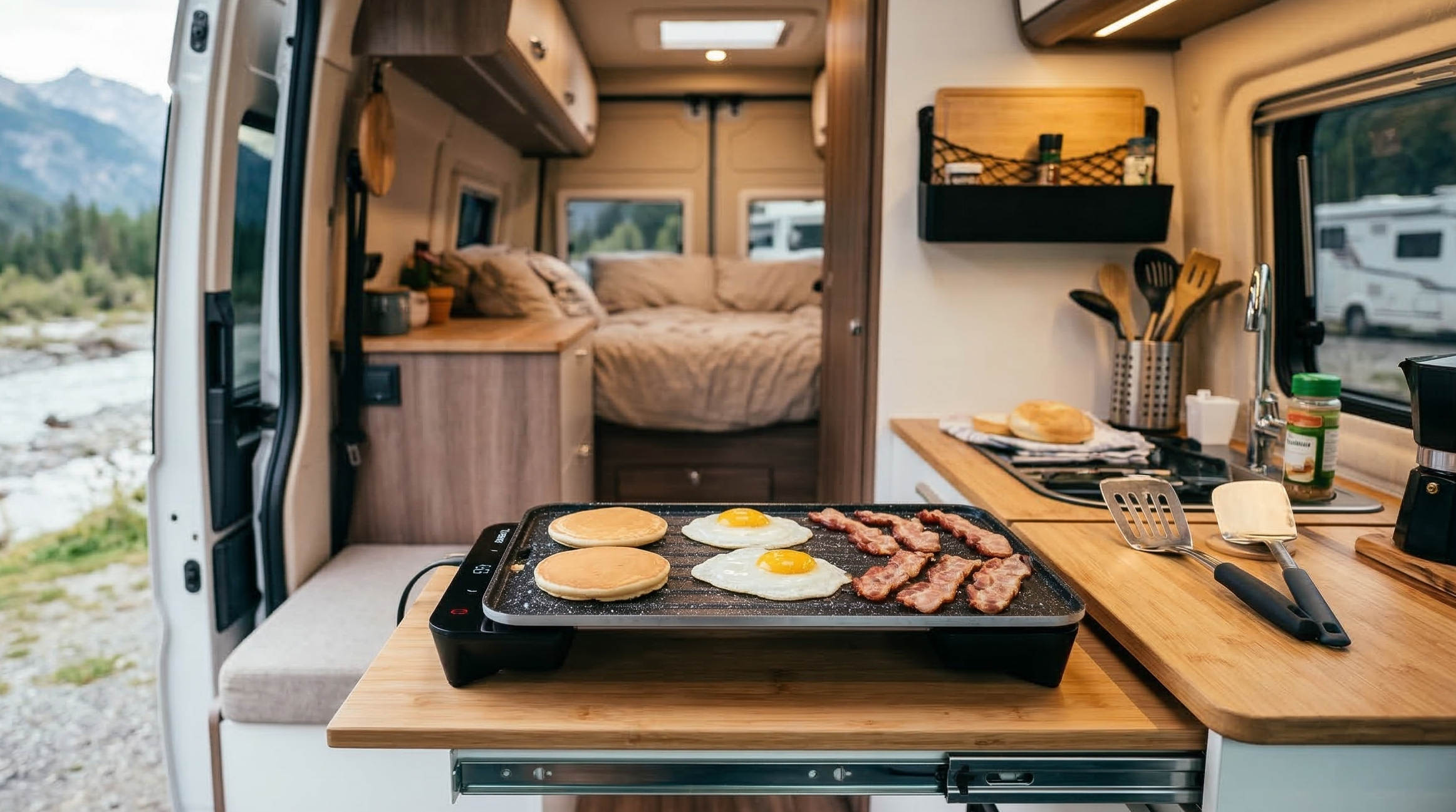 Why RV and Van Lifers Need a Low-Wattage Electric Griddle – TURBRO
