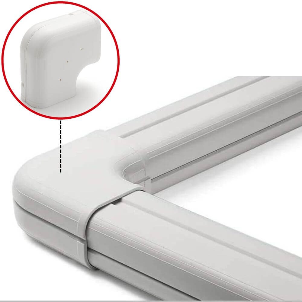 TURBRO 90° Flat Elbow Part for PVC Line Cover Set, Level Bend Cover, Decorative PVC Line Set Cover Kit Parts Accessories