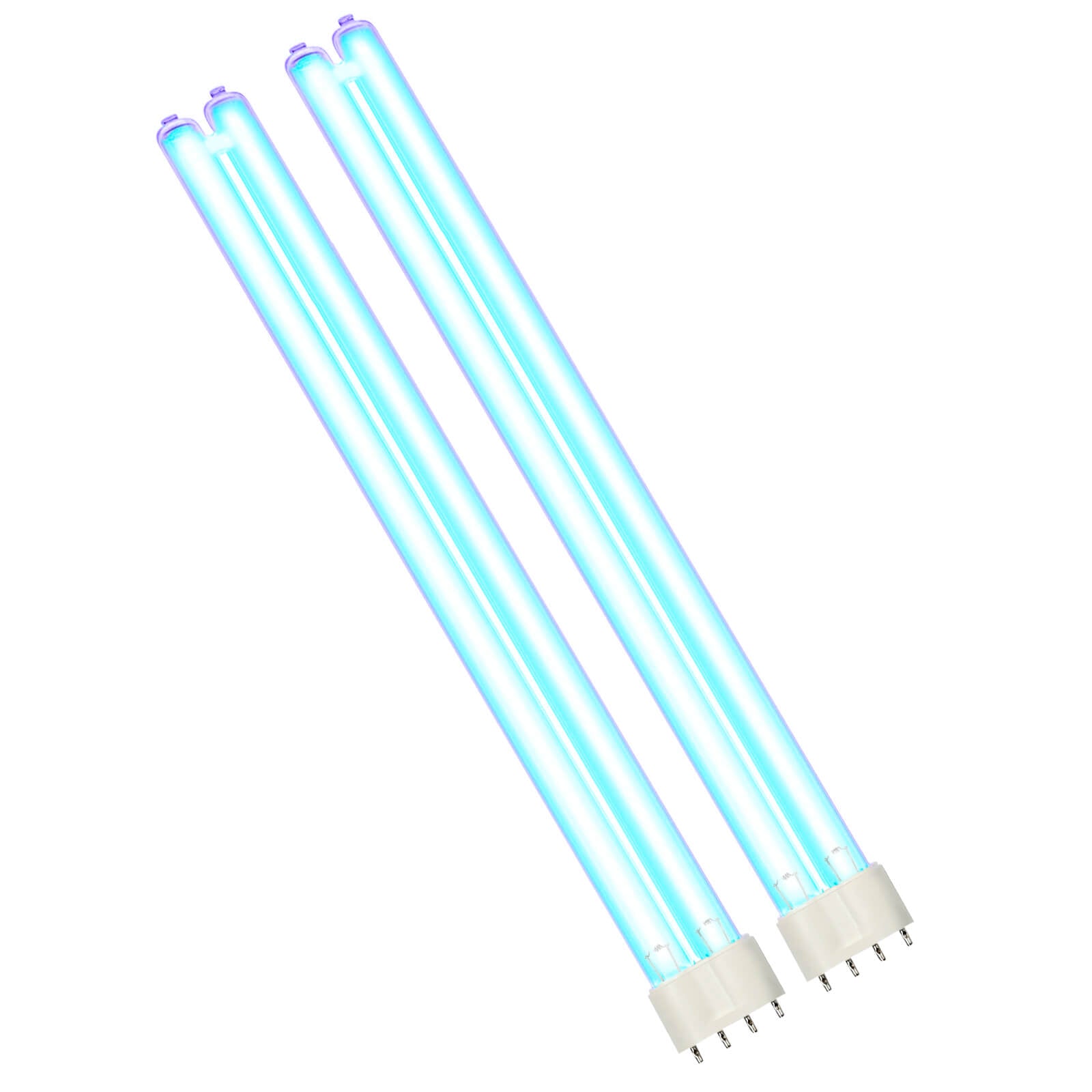 TURBRO 36W HVAC UV Light, UV Bulb with 4-Pin 2G11 Base, Replacement Light for UV36D, UV36P, and UV72P Systems, for Cleaning Air, AC Systems, and Ponds, 15.2 in Long, 2 Pack