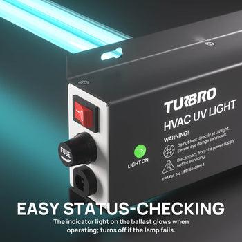 EASY STATUS-CHECKING

The indicator light on the ballast glows when operating and turns off if the lamp stops working.
 ,view 2