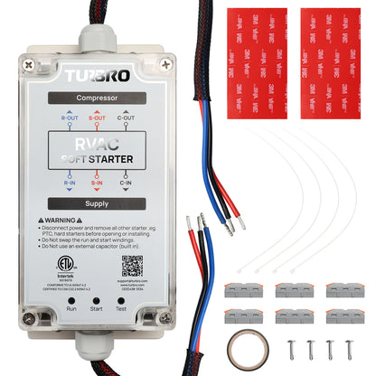 Turbo RVAC Soft Starter with wiring harness and connectors on a white background