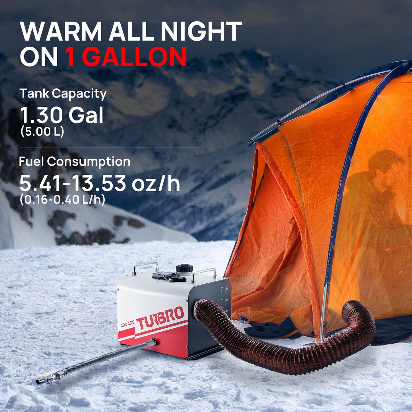 Arcade H8BP Diesel Heater, 8kW Triple Power, All-in-One Compact