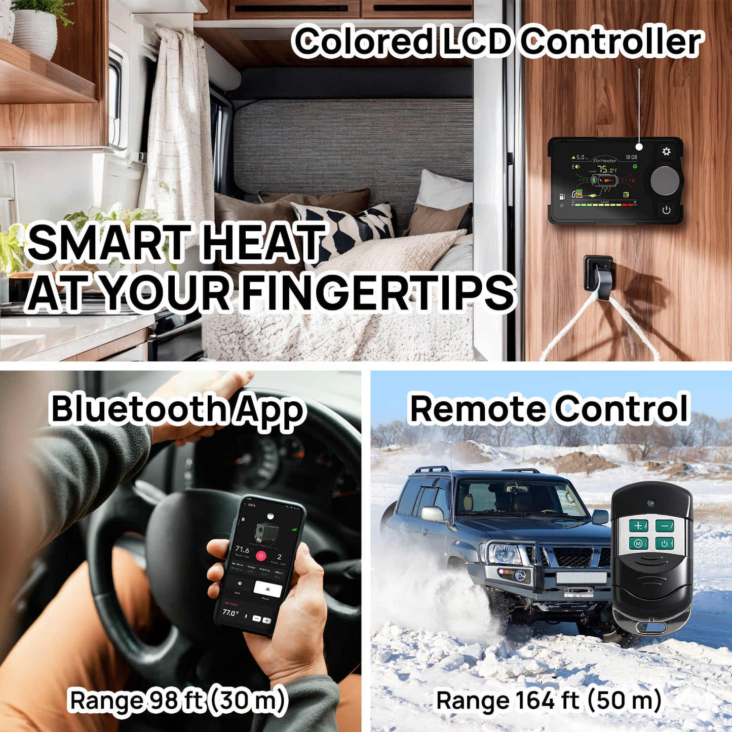 Arcade H8BP Diesel Heater, 8kW Triple Power, All-in-One Compact