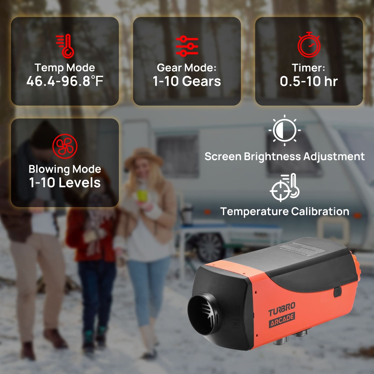 Arcade S8BP Diesel Heater, 9kW Dual Voltage, 4 Gal Large Tank
