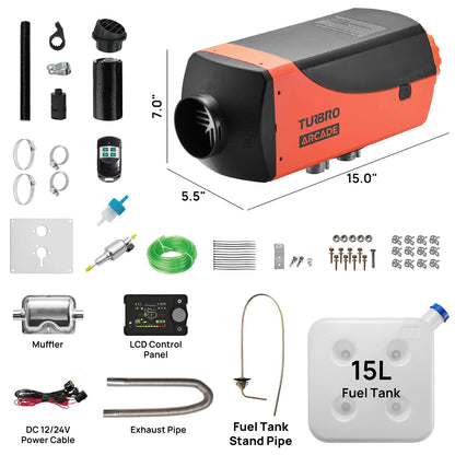 Arcade S8BP Diesel Heater, 9kW Dual Voltage, 4 Gal Large Tank