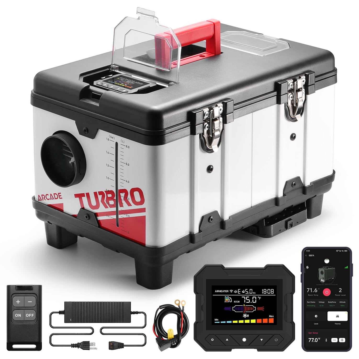 Arcade T8BP 9kW Diesel Heater 12V/24V/110V Toolbox Style, APP