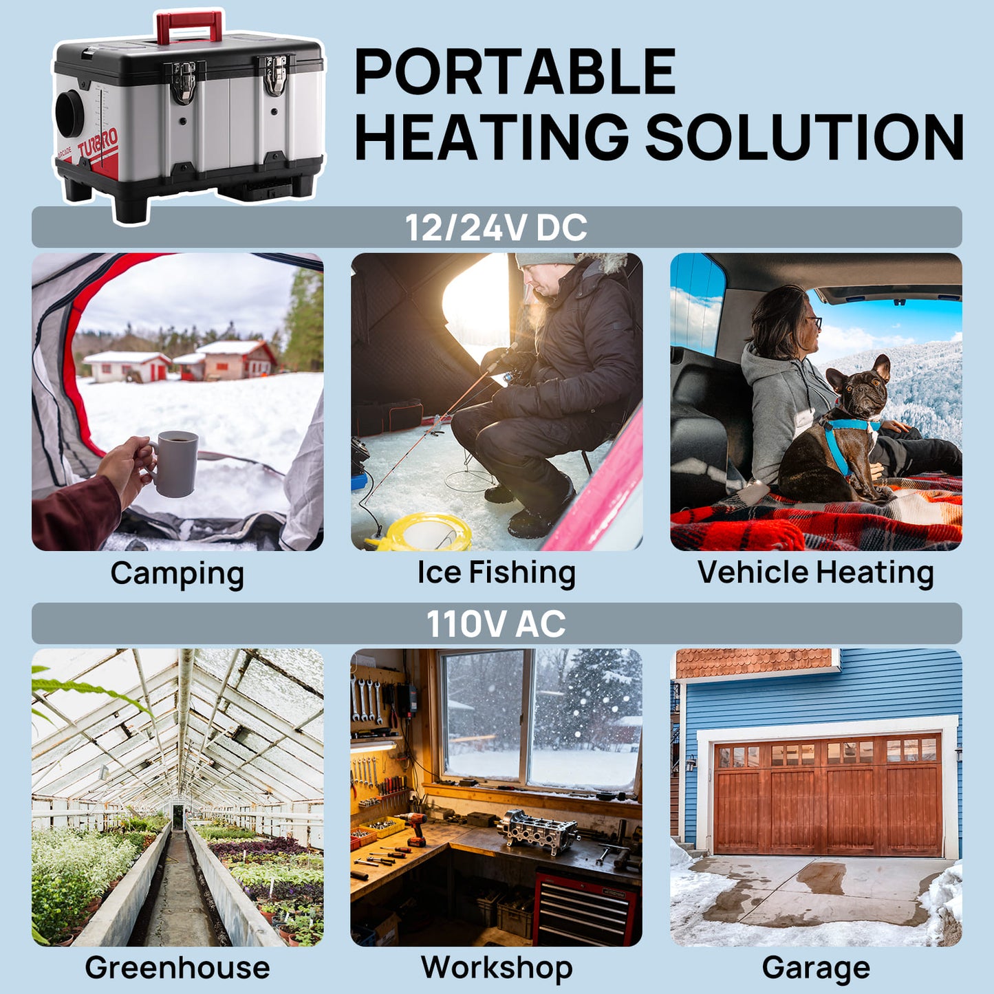 Arcade T8BP Diesel Heater, 9kW Triple Power, Toolbox Design