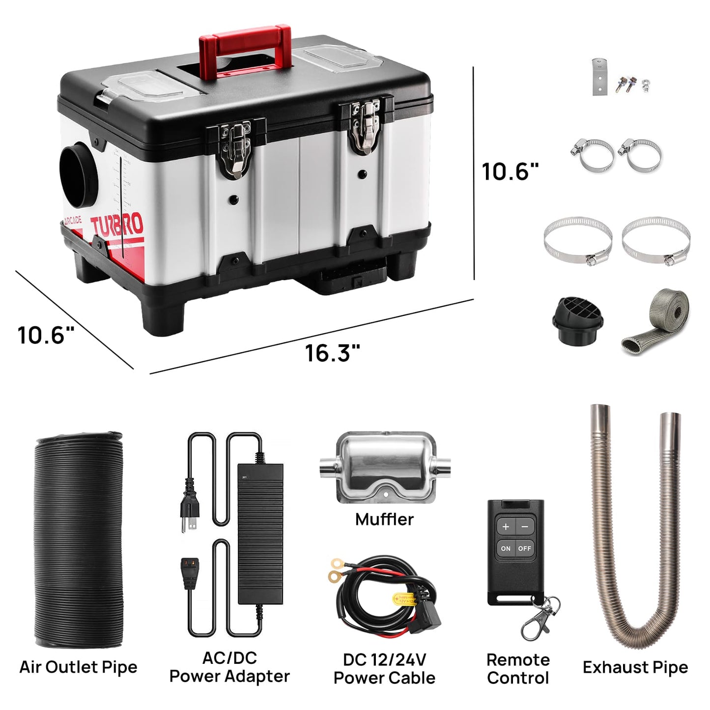 Arcade T8BP Diesel Heater, 9kW Triple Power, Toolbox Design