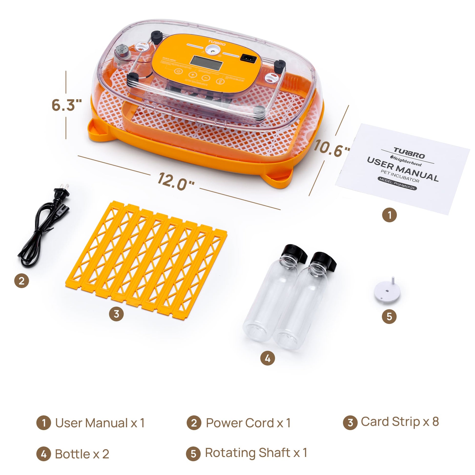 Turbro Bead Maker with components and dimensions on a white background