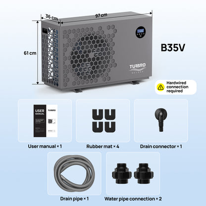 Beluga B35V Swimming Inverter Pool Heat Pump - European Version
