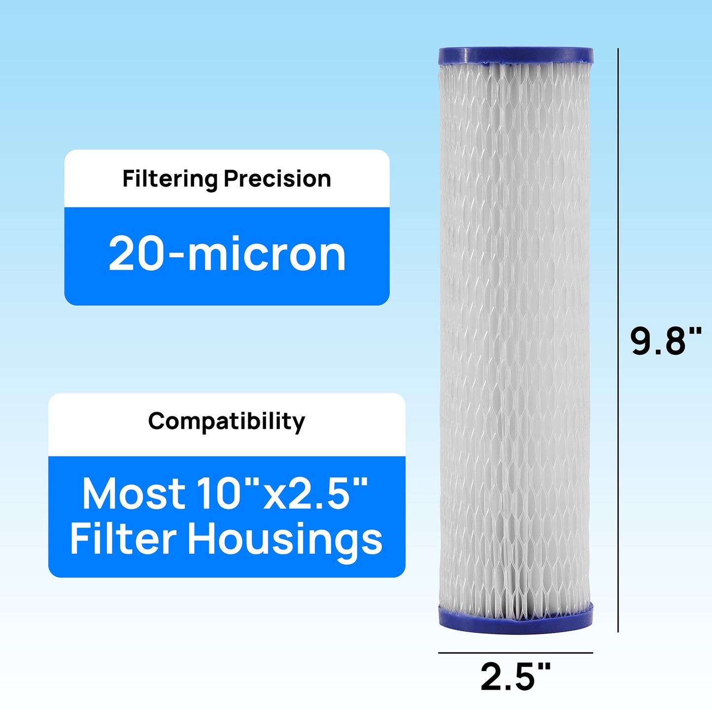 Ice Bath Water Chiller Replacement Filters, 5-Pack