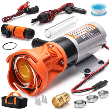 TURBRO RV Macerator Pump Kit, 12V DC Portable Sewage Pump for RV & Camper, 12 GPM Waste Water Transfer Pump with 10 ft Lift Head & 3/4" NPT Fitting, Rotorua MP-12D,view 1