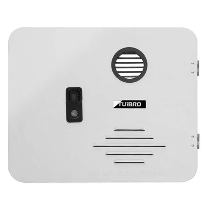 White electronic device with 'Turbo' branding on a white background