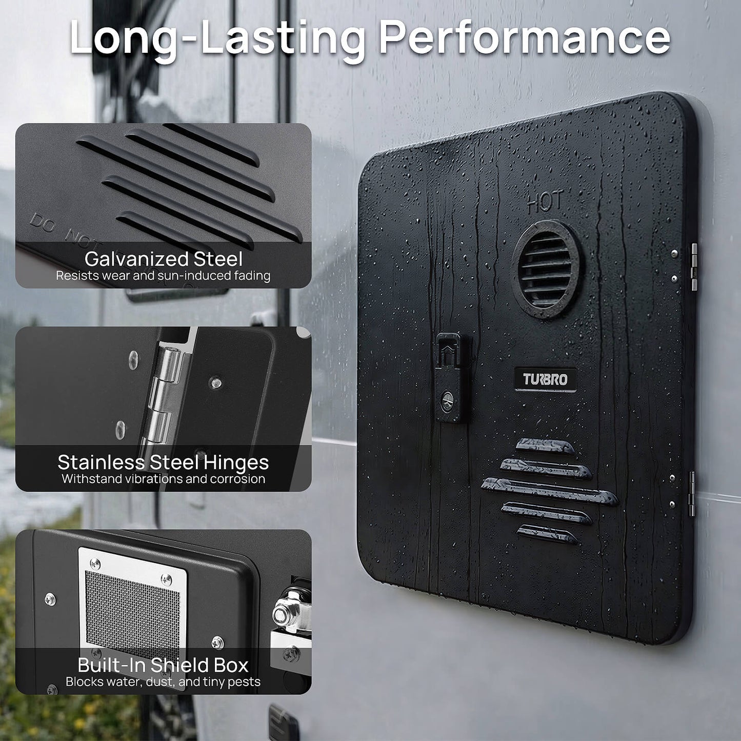 Rotorua RV Water Heater Door Kit, ONLY Door Replacement Kit