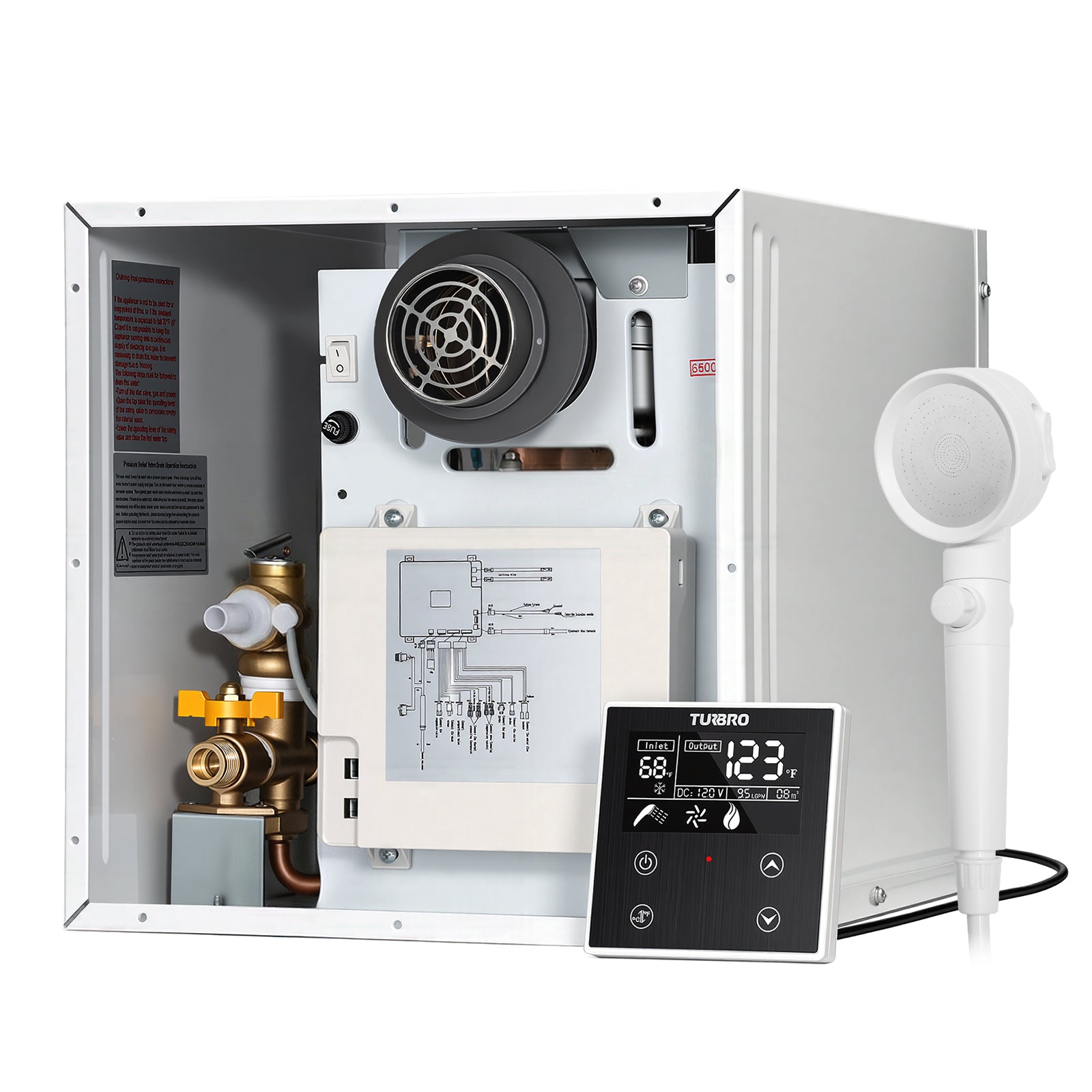 Rotorua 65K BTU RV Tankless Propane Water Heater, Unit Only