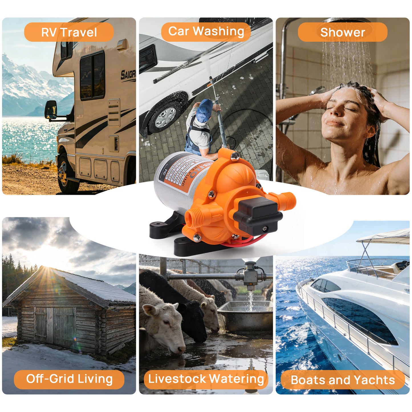 Rotorua RV Diaphragm Water Pressure Pump