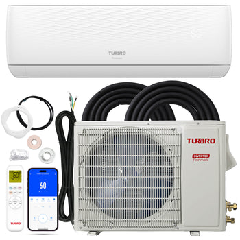 TURBRO air conditioning unit with accessories on a white background,view 1