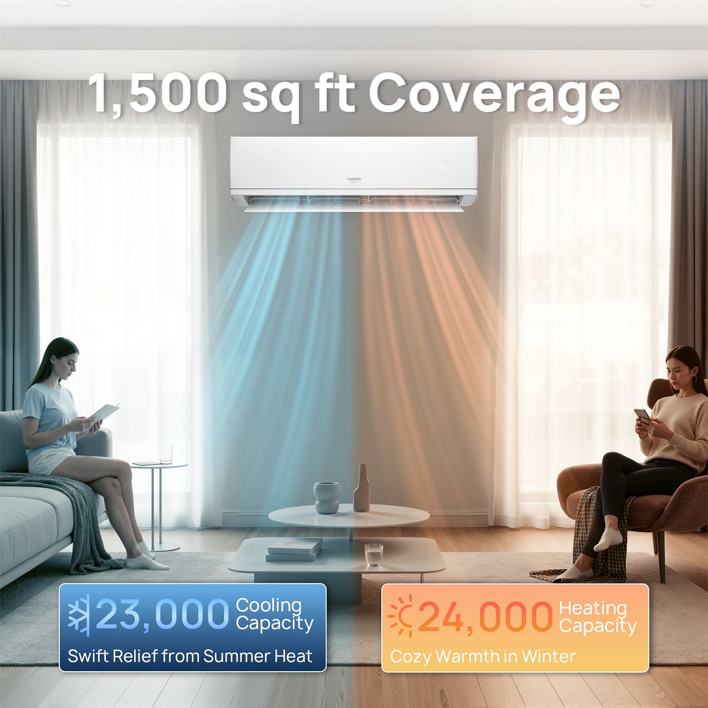 Lapland 24.000 BTU WiFi Split-Klimaanlage mit Wärmepumpe, 230 V (R32)