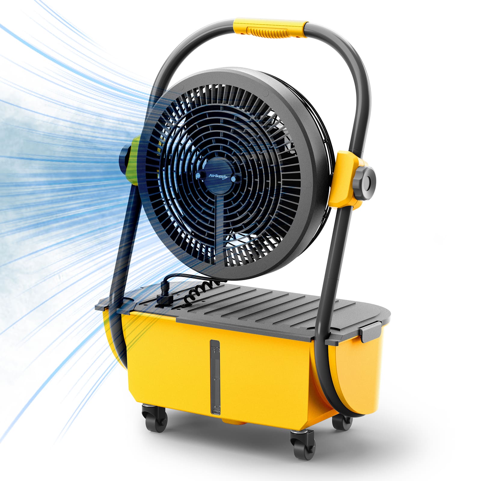 Large Misting Fans TURBRO Cordless Portable Outdoor Misting Fan, Up to 50 Hours of Fan ...