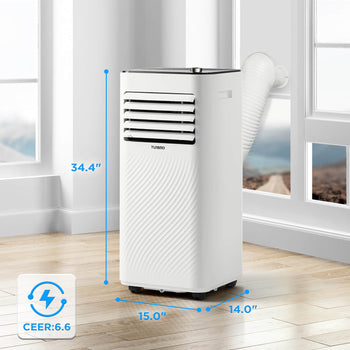 TURBRO Finnmark 8,000 BTU Portable Air Conditioner, Dehumidifier and Fan, 3-in-1 Floor AC Unit for Rooms up to 300 Sq Ft, Sleep Mode, Timer, Remote Included (5,000 BTU SACC) ,view 2