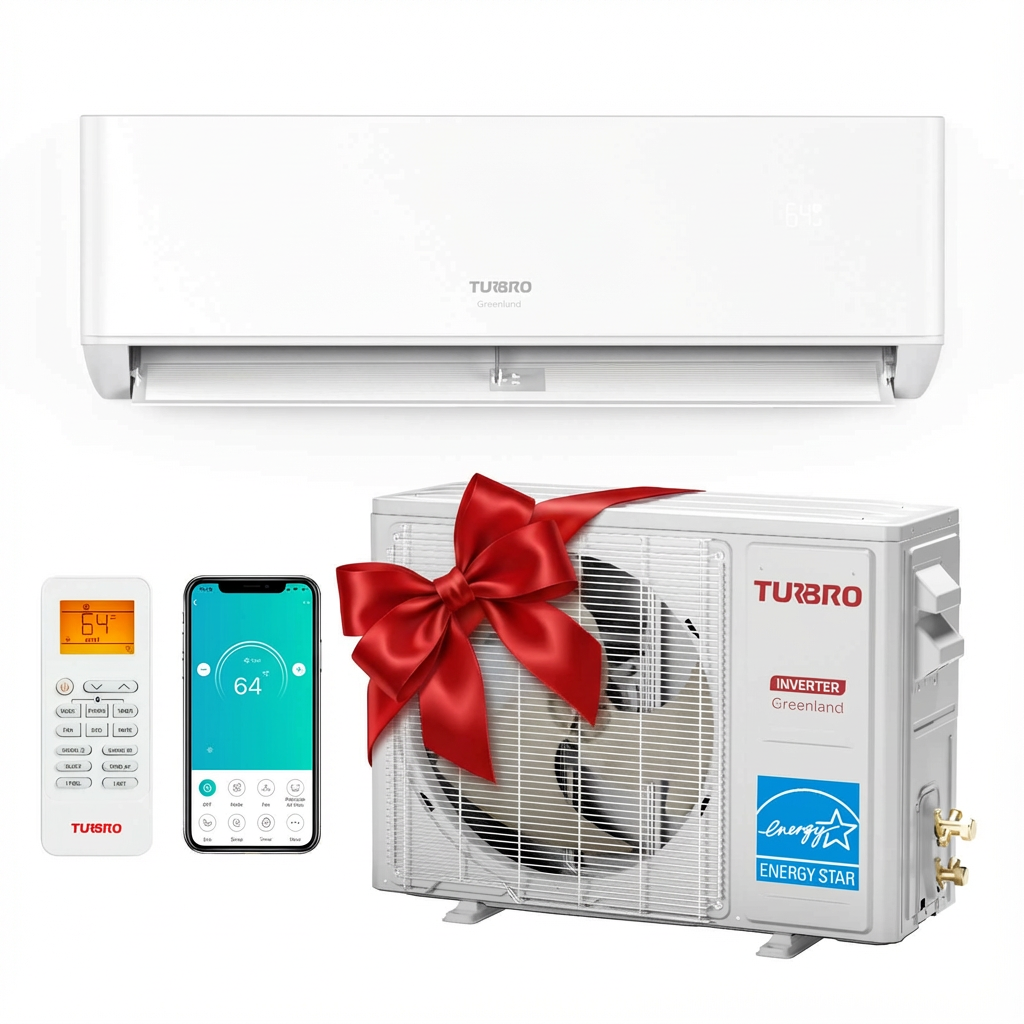 Greenland 9000 BTU WiFi Ductless Mini Split AC with Heat Pump (R454B)