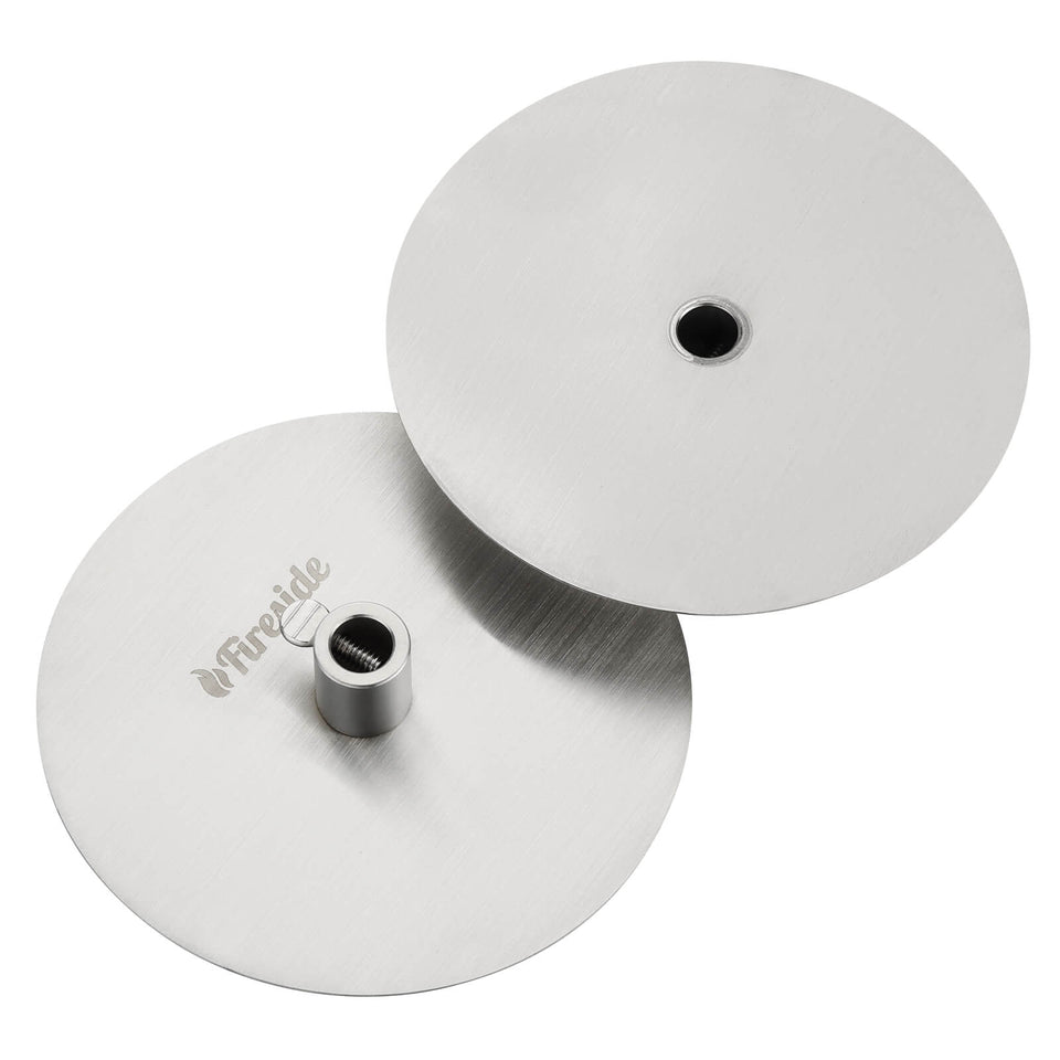 TURBRO Universal Grill Rotisserie Gyros Disc, 304 Stainless Steel, Fits 1/2” or 3/8" Hexagon, 3/8" or 5/16" Square Spit Rods, Compatible with Most Grills, Ideal for Outdoor BBQ, Set of 2 Discs