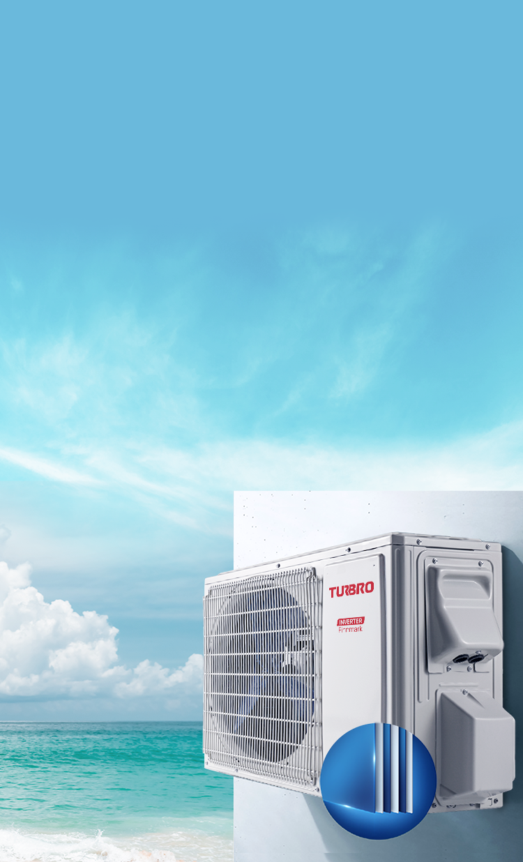 Comparison of outdoor AC units highlighting TURBRO's corrosion-resistant design for durability.