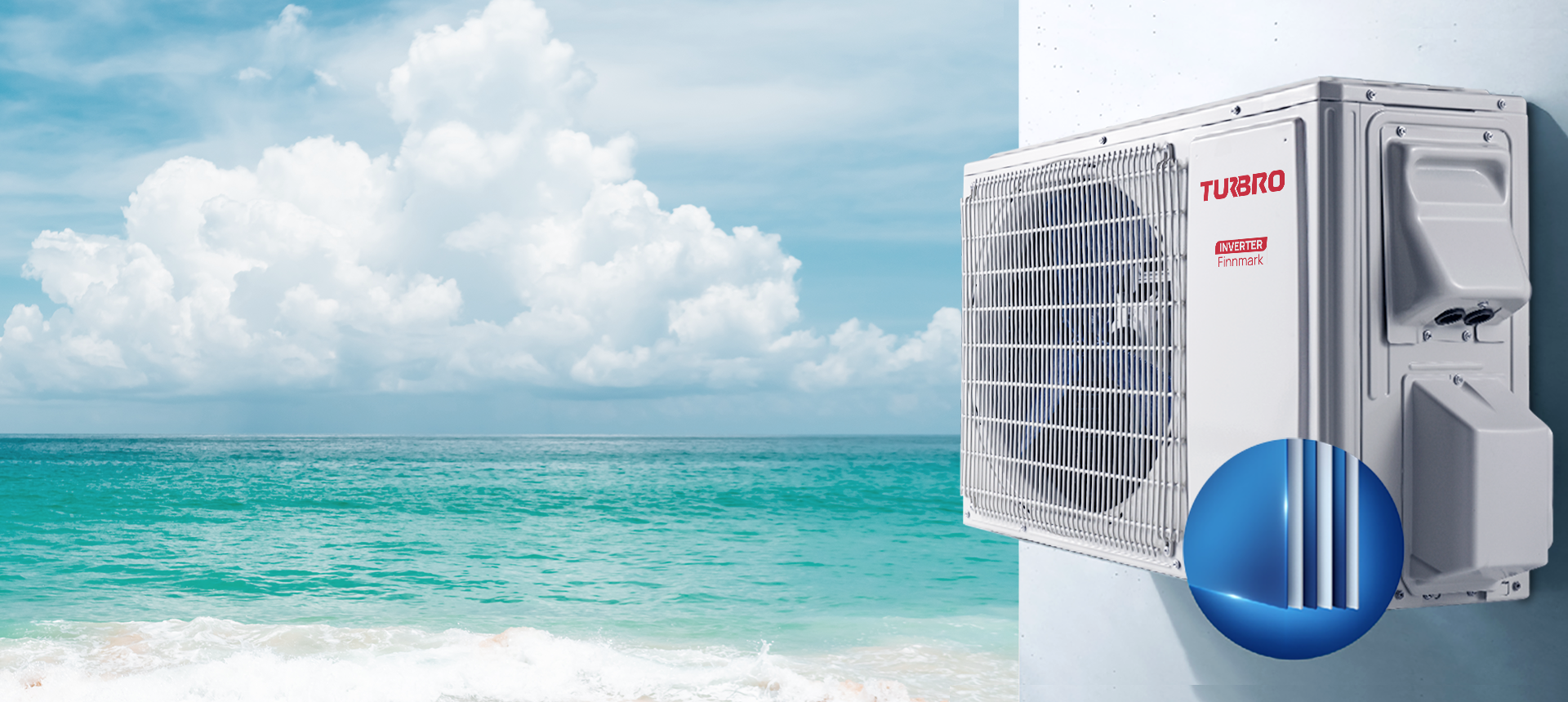 Comparison of outdoor AC units highlighting TURBRO's corrosion-resistant design for durability.