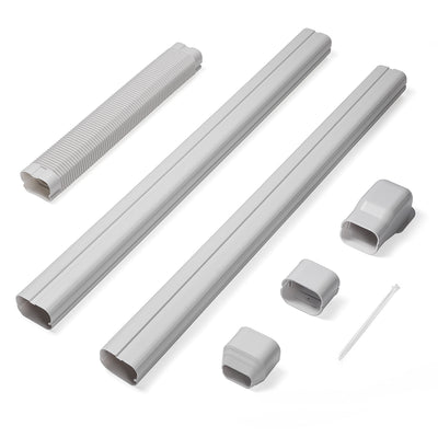 TURBRO Decorative PVC Line Cover Kit for Mini Split and Central Air Conditioners, AC Heat Pumps Systems