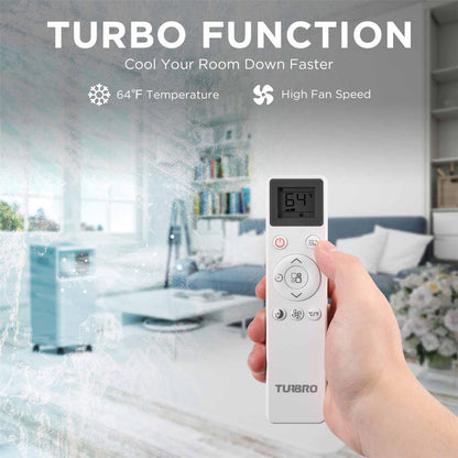 TURBRO Greenland 8,000 BTU Portable Air Conditioner, Dehumidifier and Fan, 3-in-1 Floor AC Unit for Rooms up to 300 Sq Ft, Sleep Mode, Timer, Remote Included (5,000 BTU SACC) 