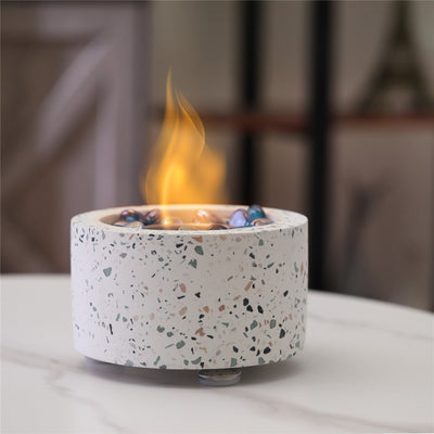 Cement Tabletop Fire Pit - Terrazzo