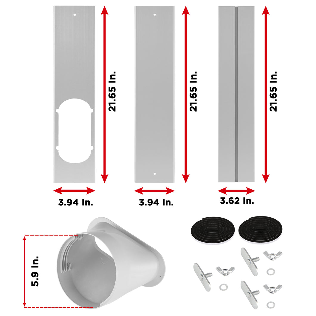 TURBRO Portable Air Conditioner Window Vent Kit, Window Slide Kit