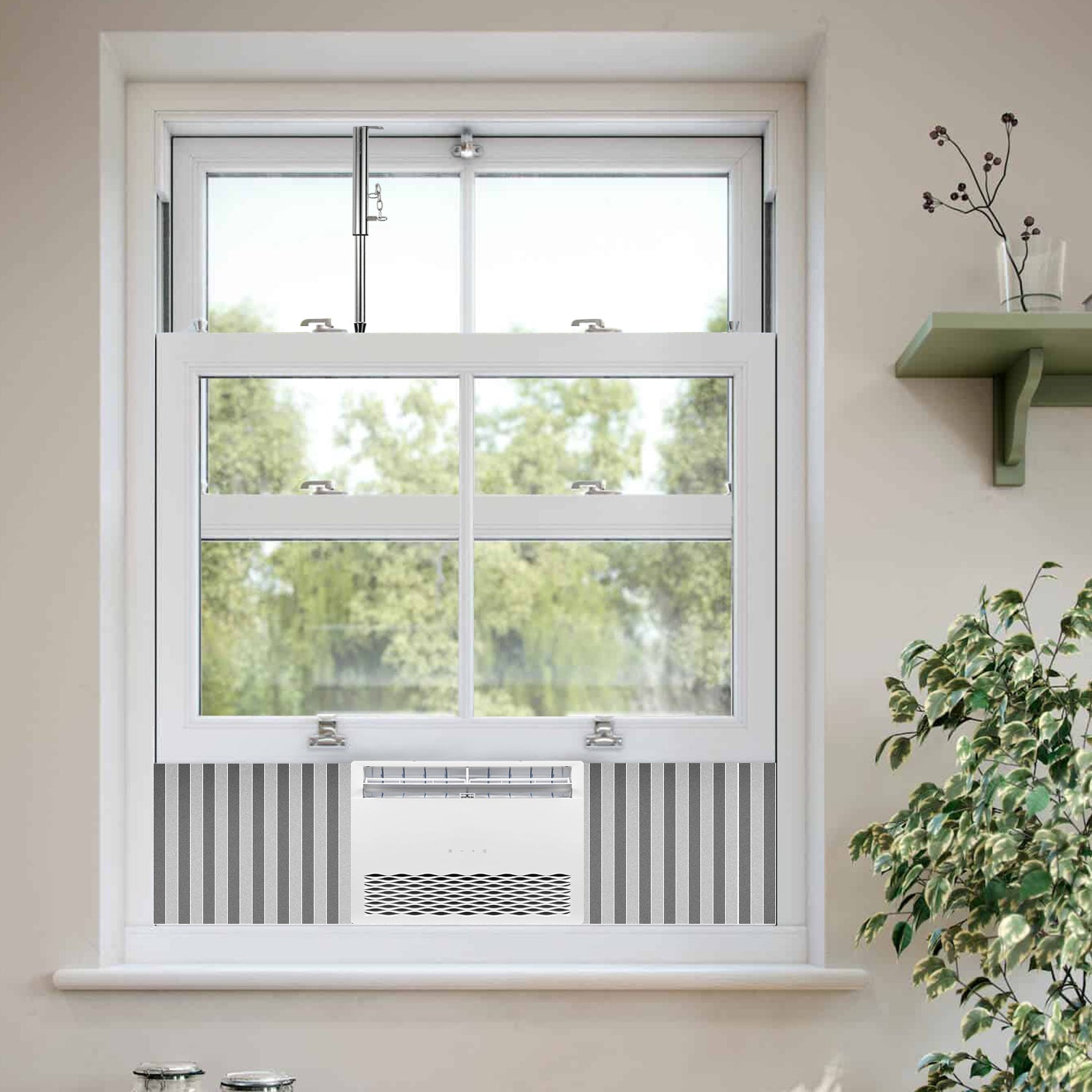 TURBRO Adjustable Window Security Lock Bar, Extendable from 7.5